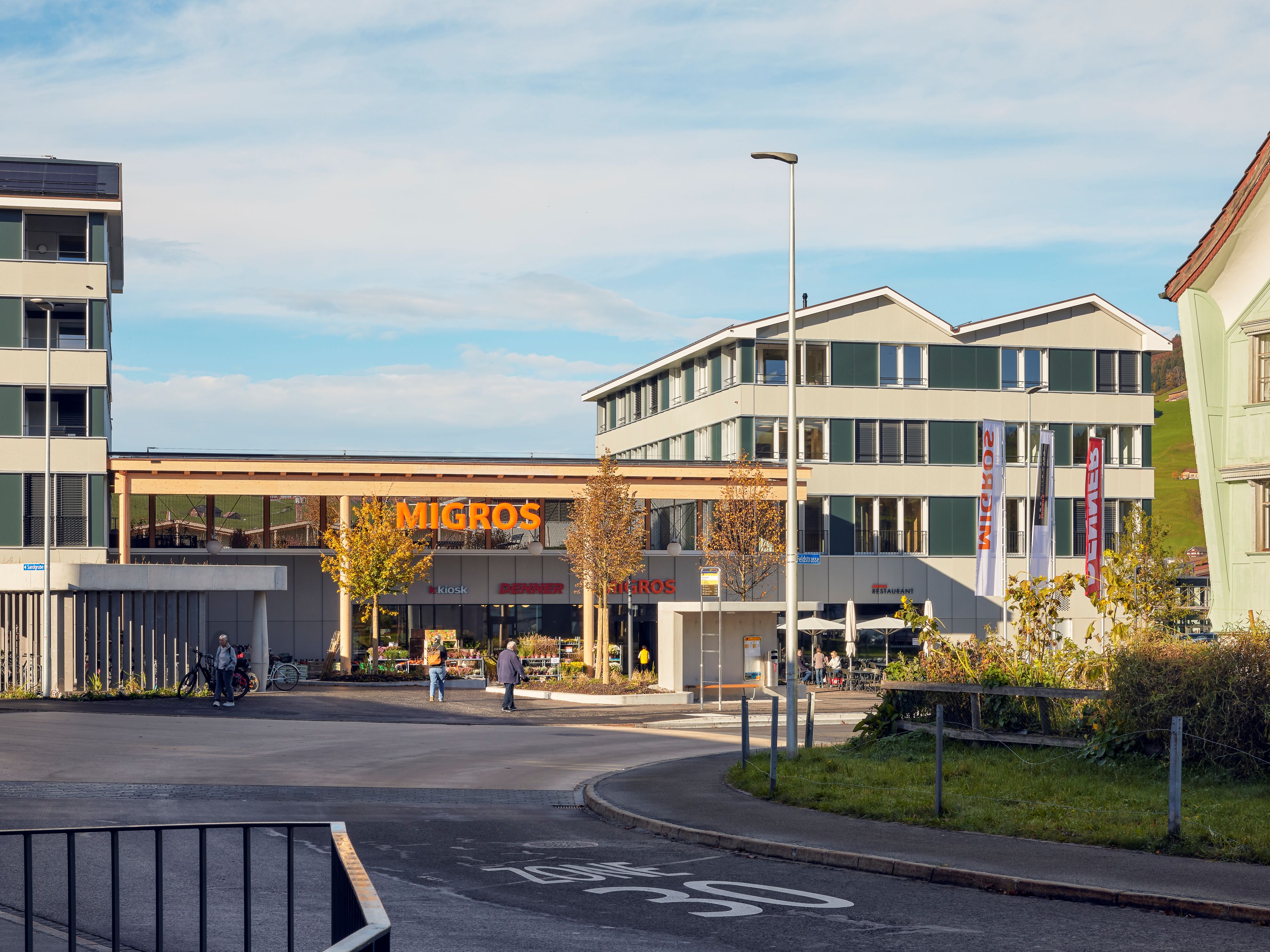 Sandgrube Appenzell Migros Aussenansicht